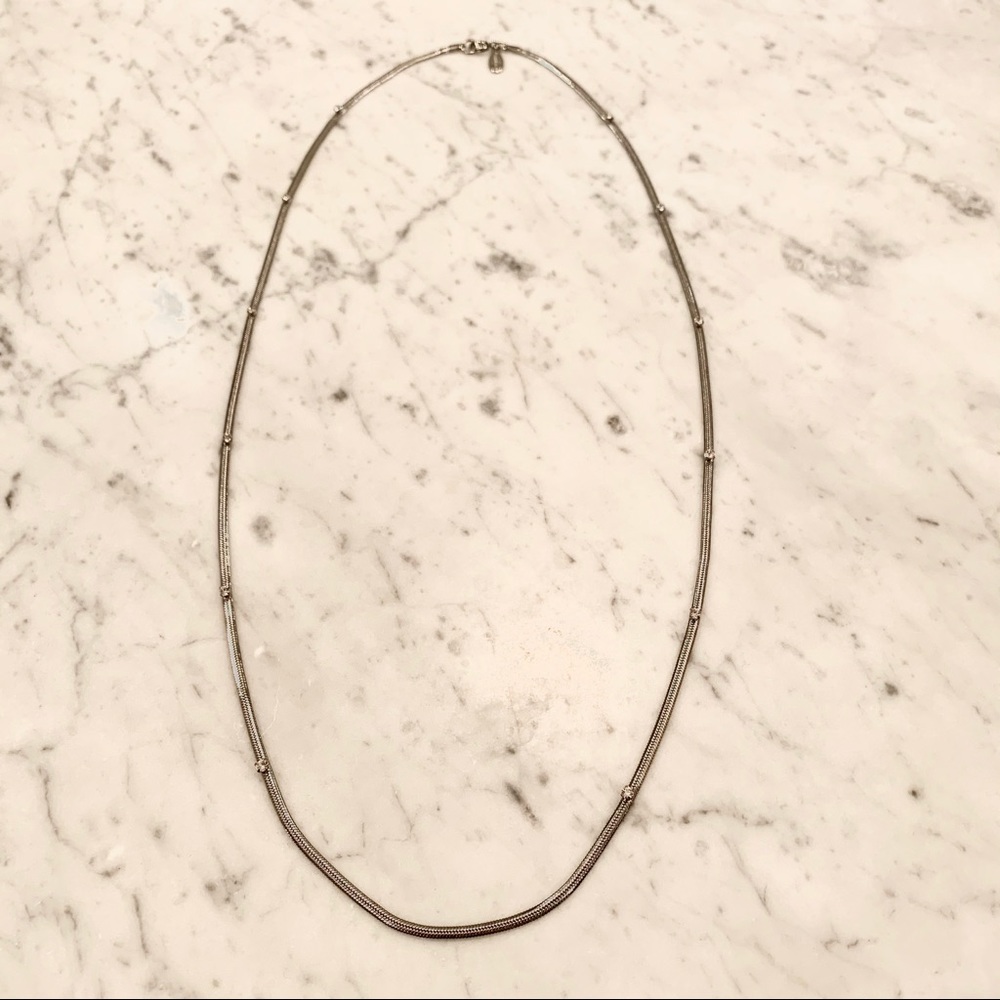 Ann Taylor Silver-tone Rhinestone Necklace